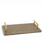 Tortoise Resin Serving Board with Handles