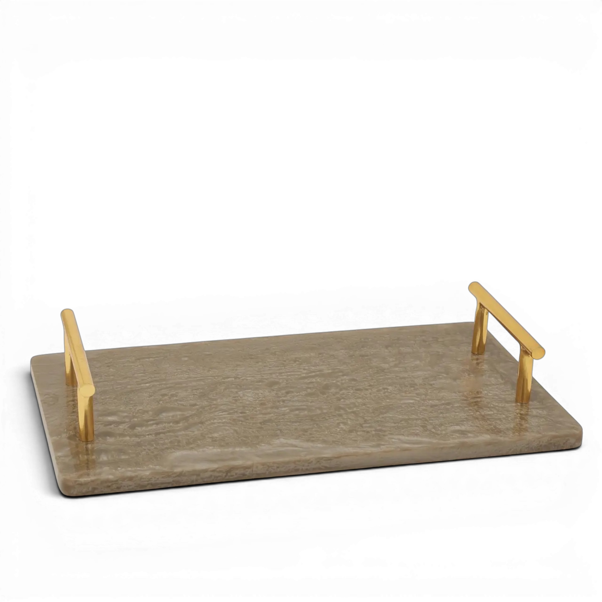 Tortoise Resin Serving Board with Handles