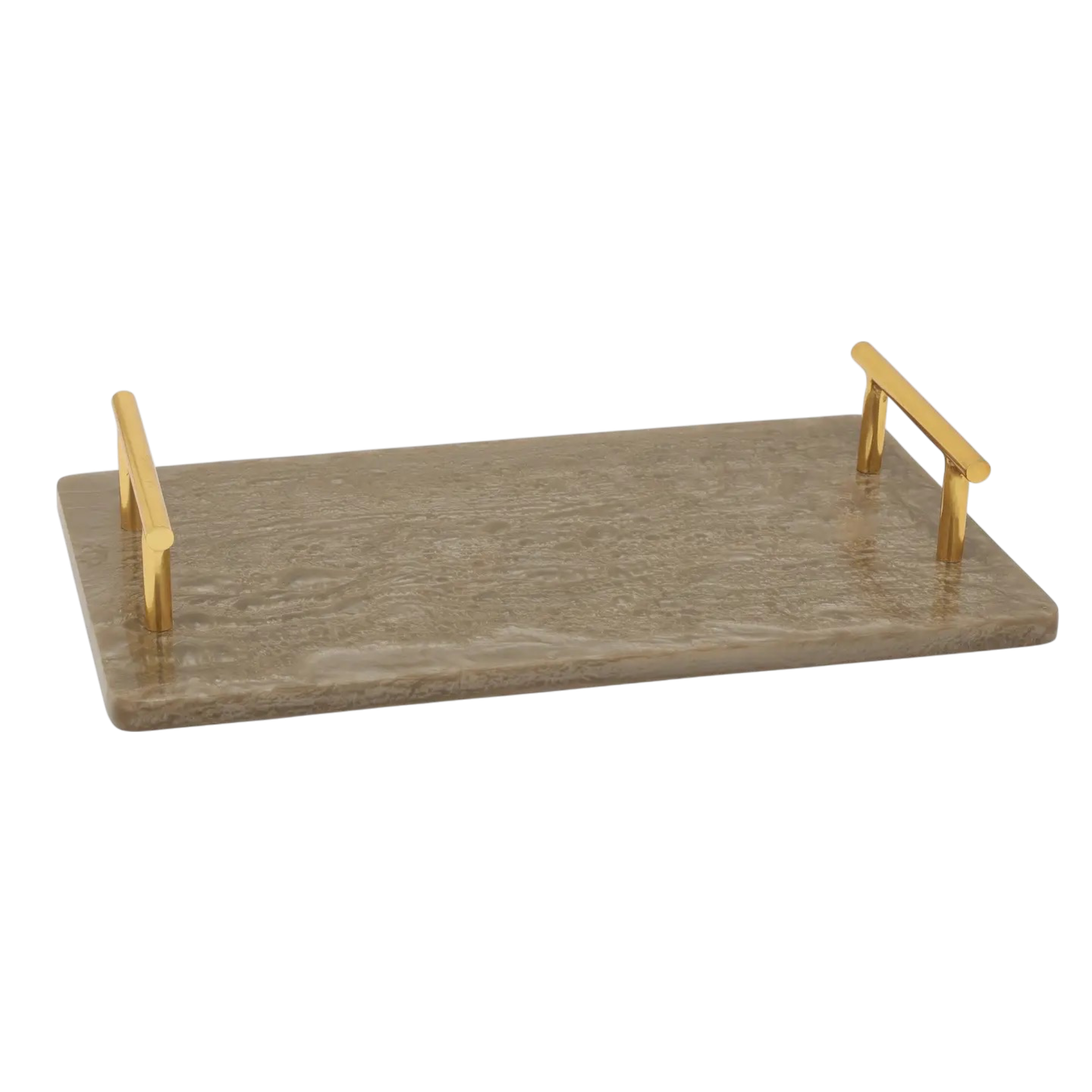 Tortoise Resin Serving Board with Handles