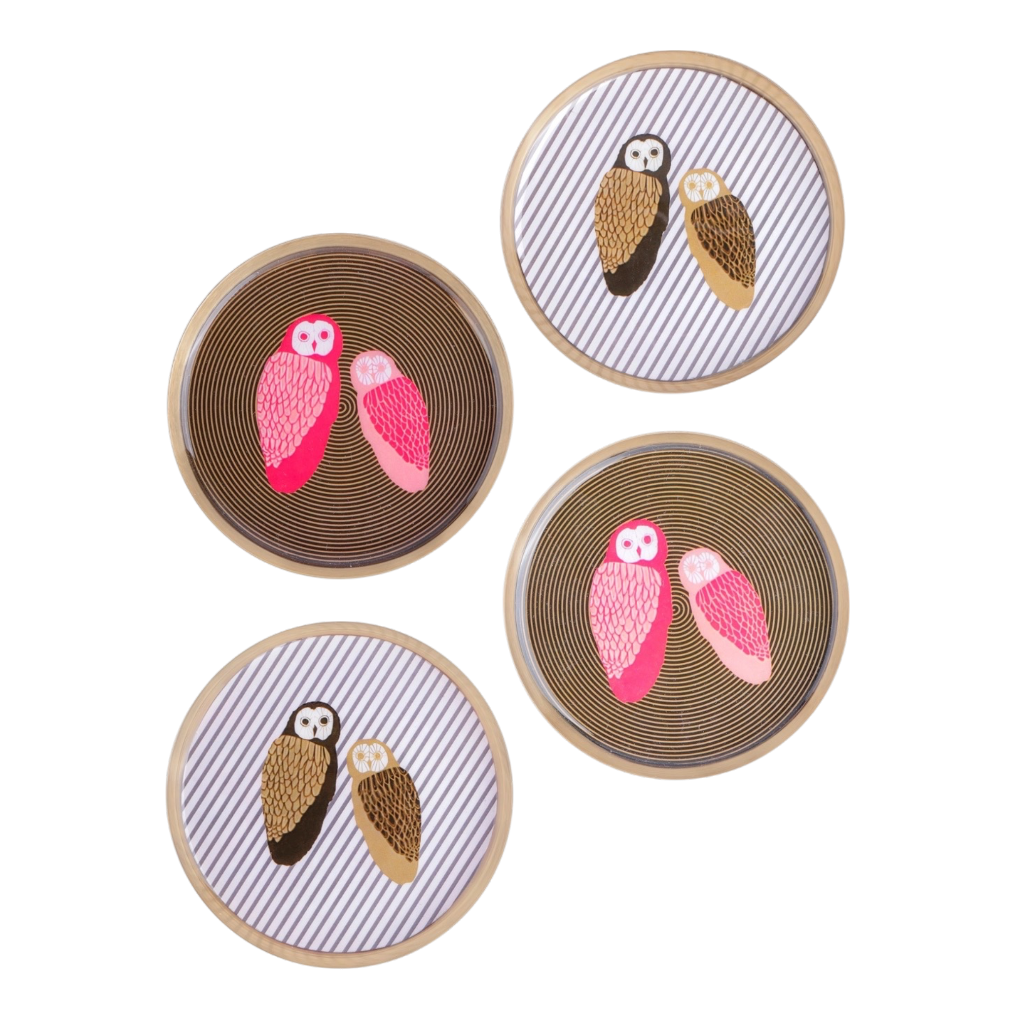Eclectic Owl Coasters | Set of 4
