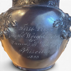 1893 Antique Silverplate Equestrian Trophy Pitcher