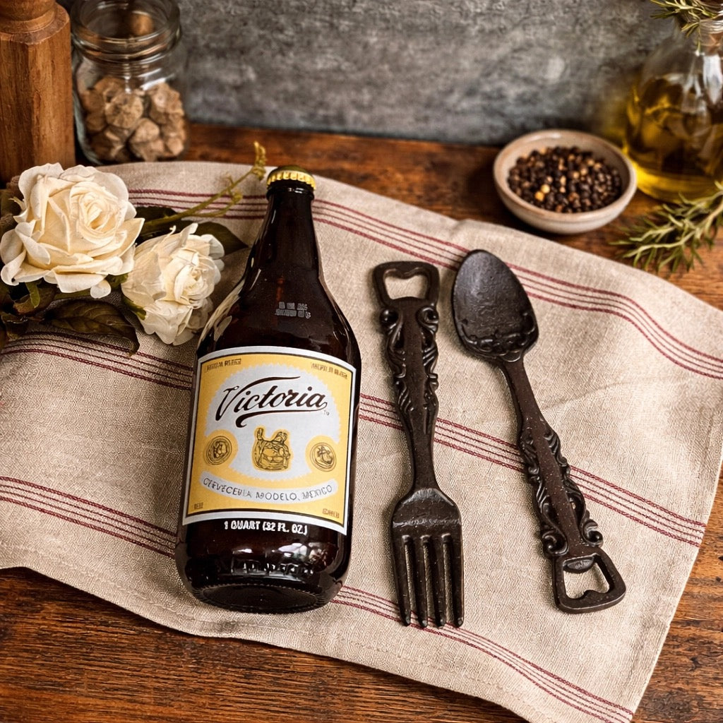 Cast Iron Bottle Opener | Choice of Fork or Spoon
