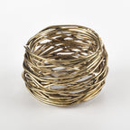 Gold Metal Twine Napkin Rings | Set of 4