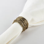 Gold Metal Twine Napkin Rings | Set of 4