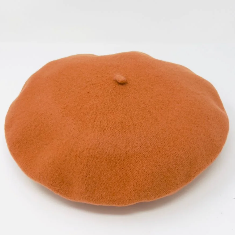 Wool Beret | Rust