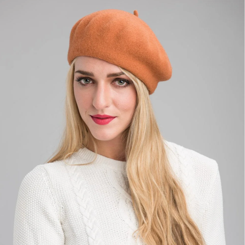 Wool Beret | Rust