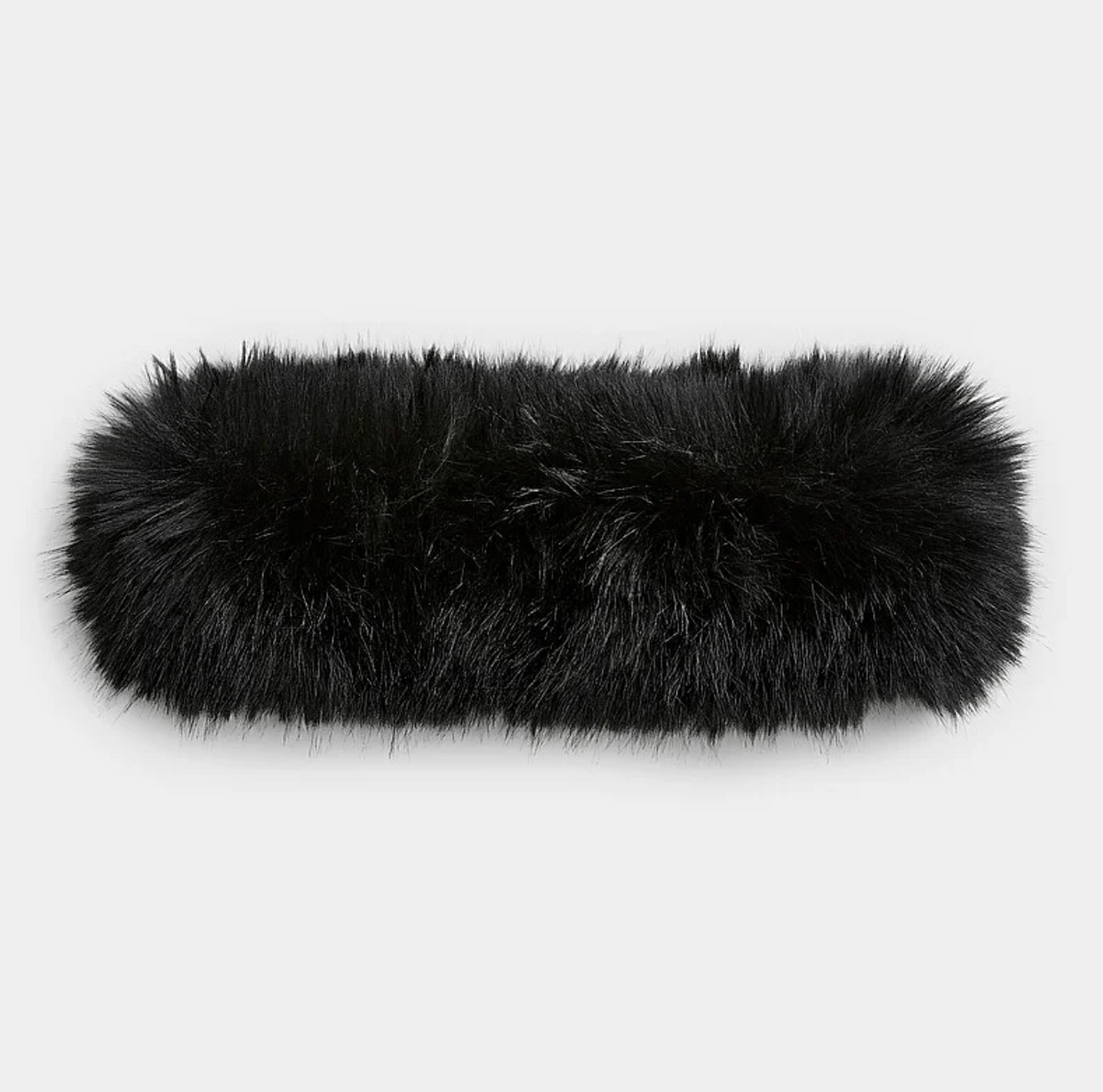 Faux Fur Versatile Headband & Scarf | Black