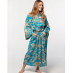 Rani Kimono Robe | Turquoise & Gold
