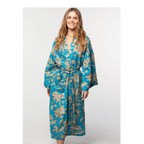 Rani Kimono Robe | Turquoise & Gold