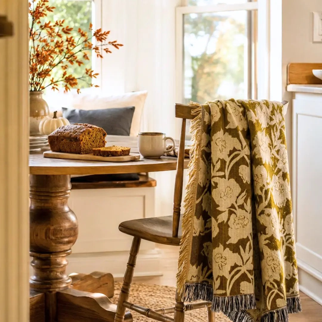 ADDY Throw Blanket | Ochre