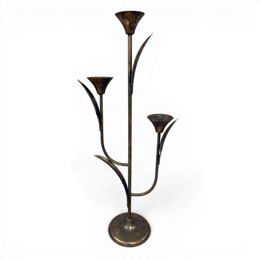 Rustic Iron Taper Candle Holder | Two Sizes
