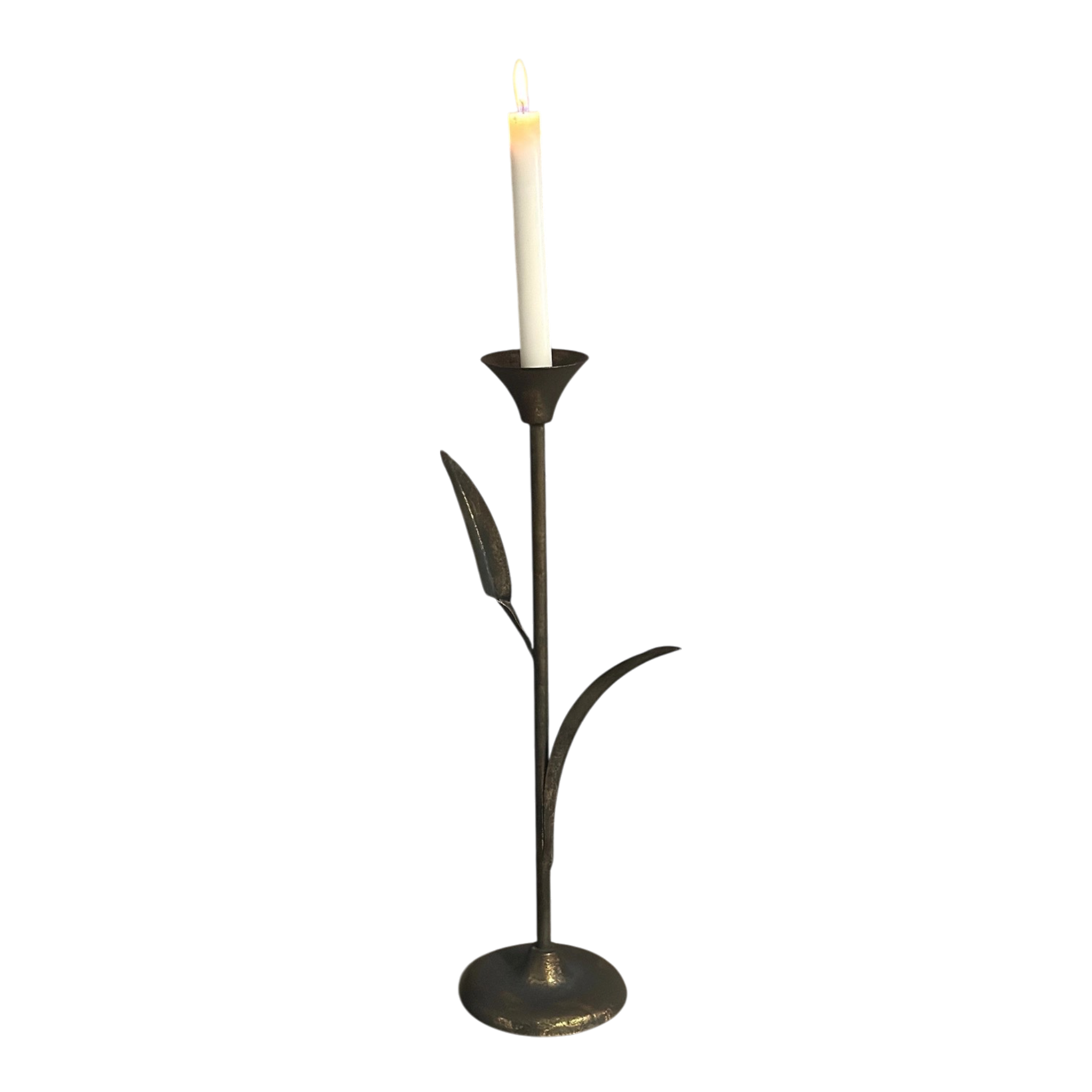 Rustic Iron Taper Candle Holder | Two Sizes