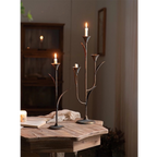Rustic Iron Taper Candle Holder | Two Sizes