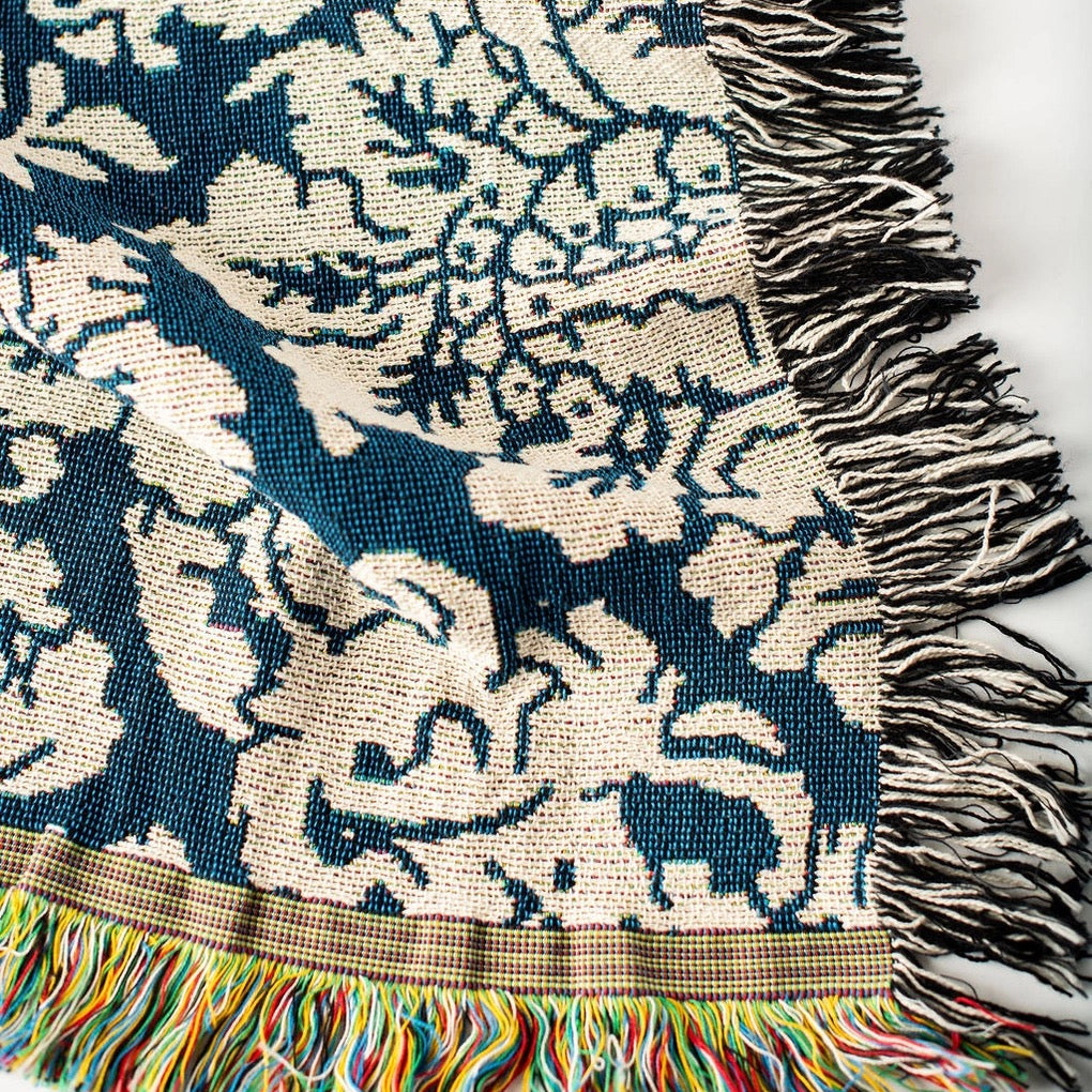 VERONA Throw Blanket | Cerulean