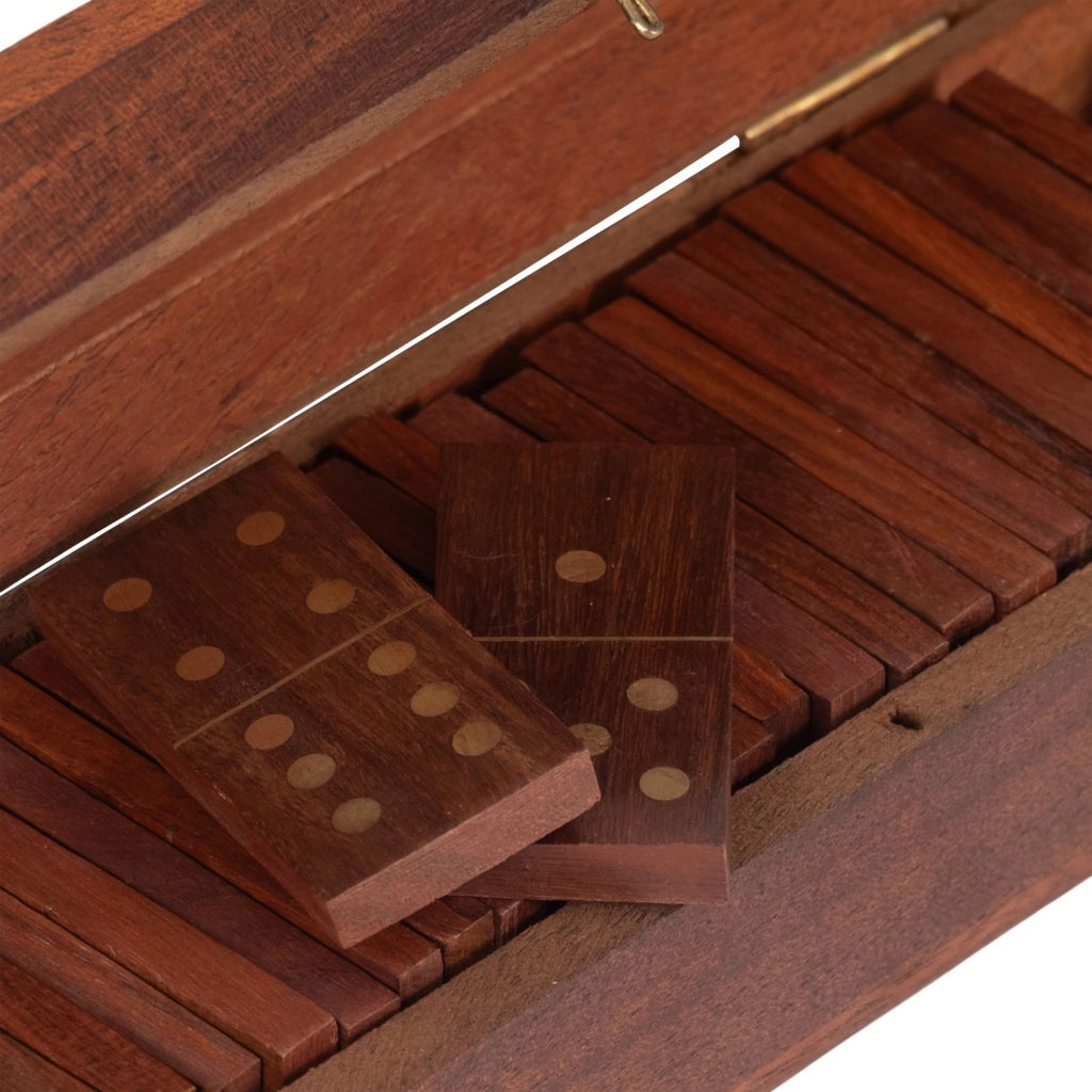 Dominoes Wood Box Game Set