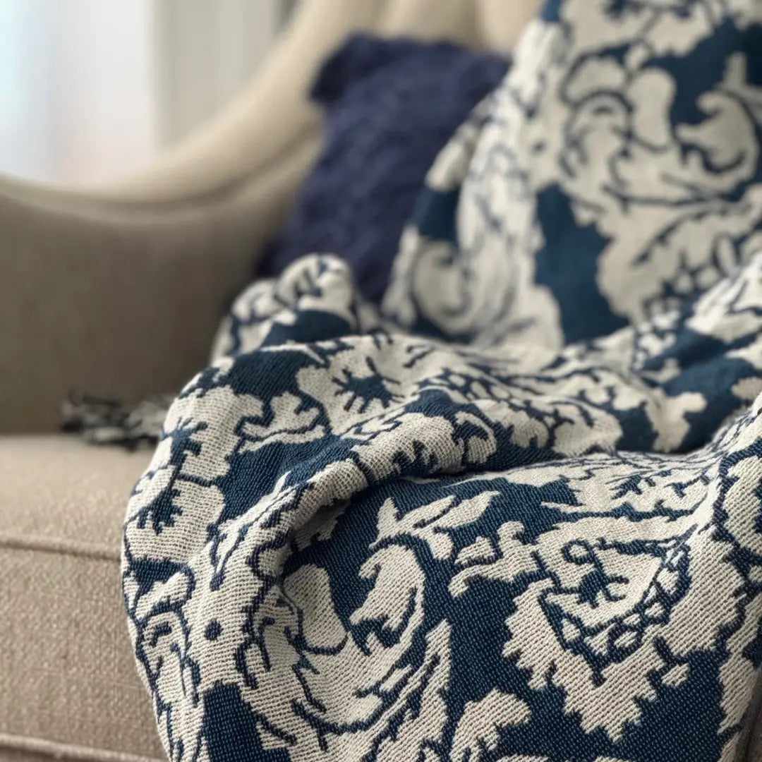 VERONA Throw Blanket | Cerulean