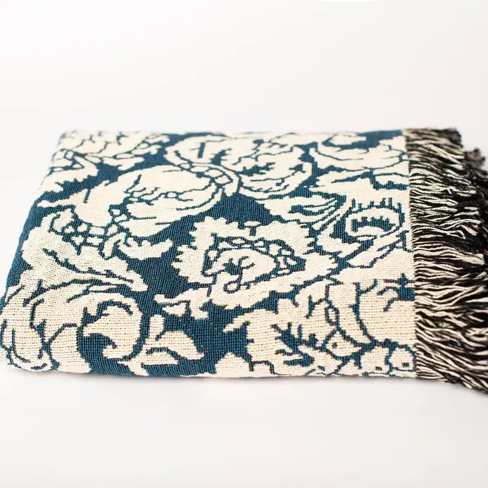 VERONA Throw Blanket | Cerulean