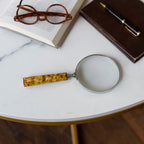 Magnifying Glass w/ Marbled Brown Resin Metal Handle