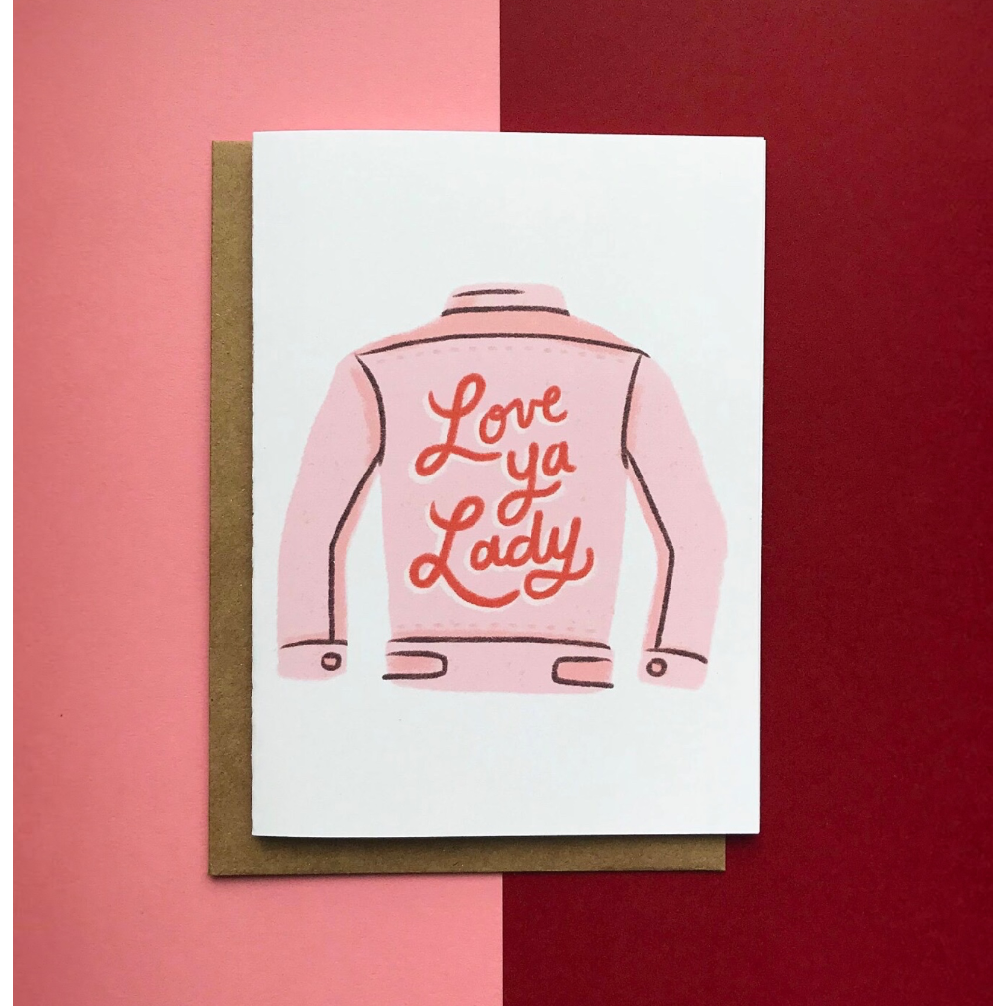 "Love Ya Lady Denim Jacket" Greeting Card