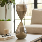 Grey Glass Teardrop Silhouette Hourglass | 20"