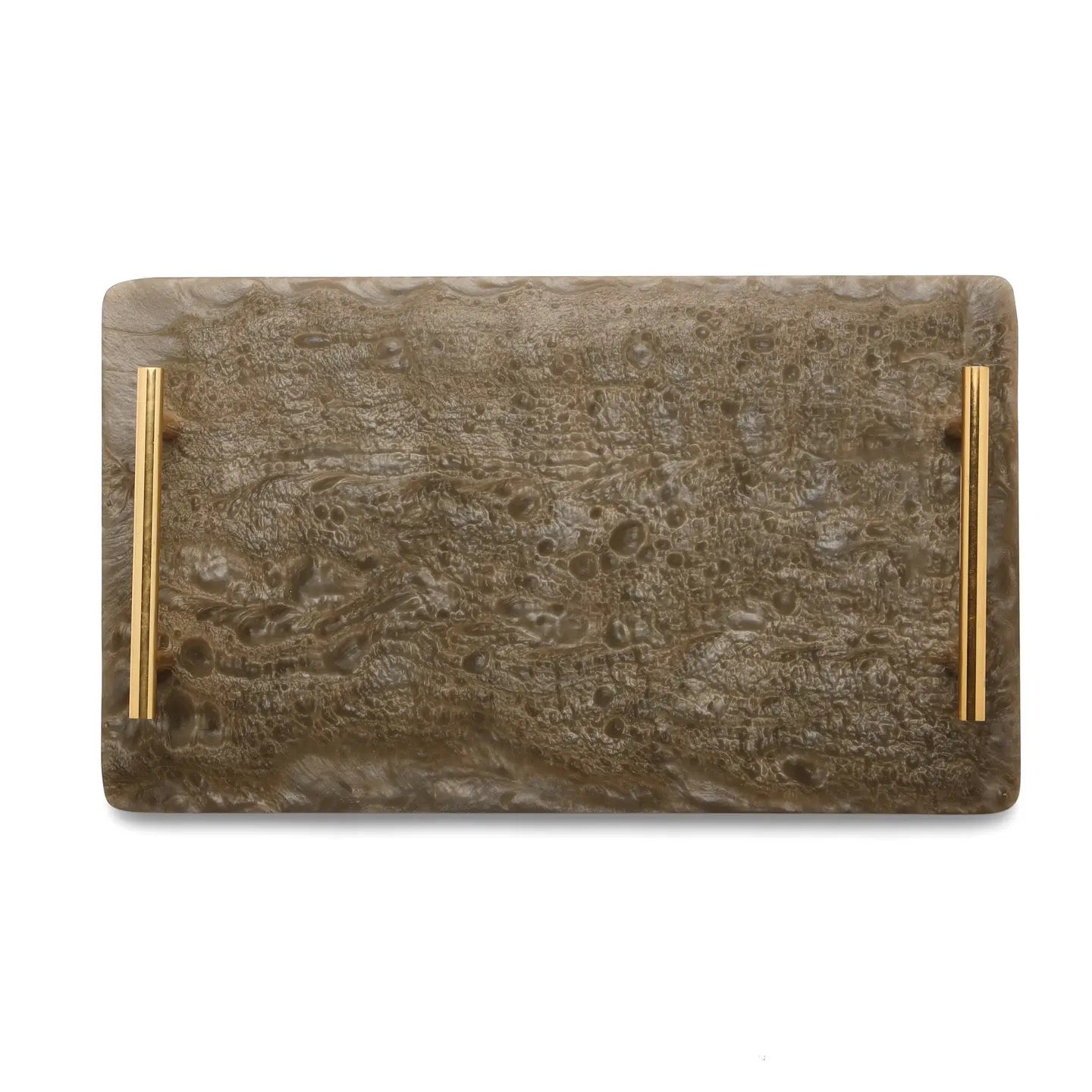 Tortoise Resin Serving Board with Handles