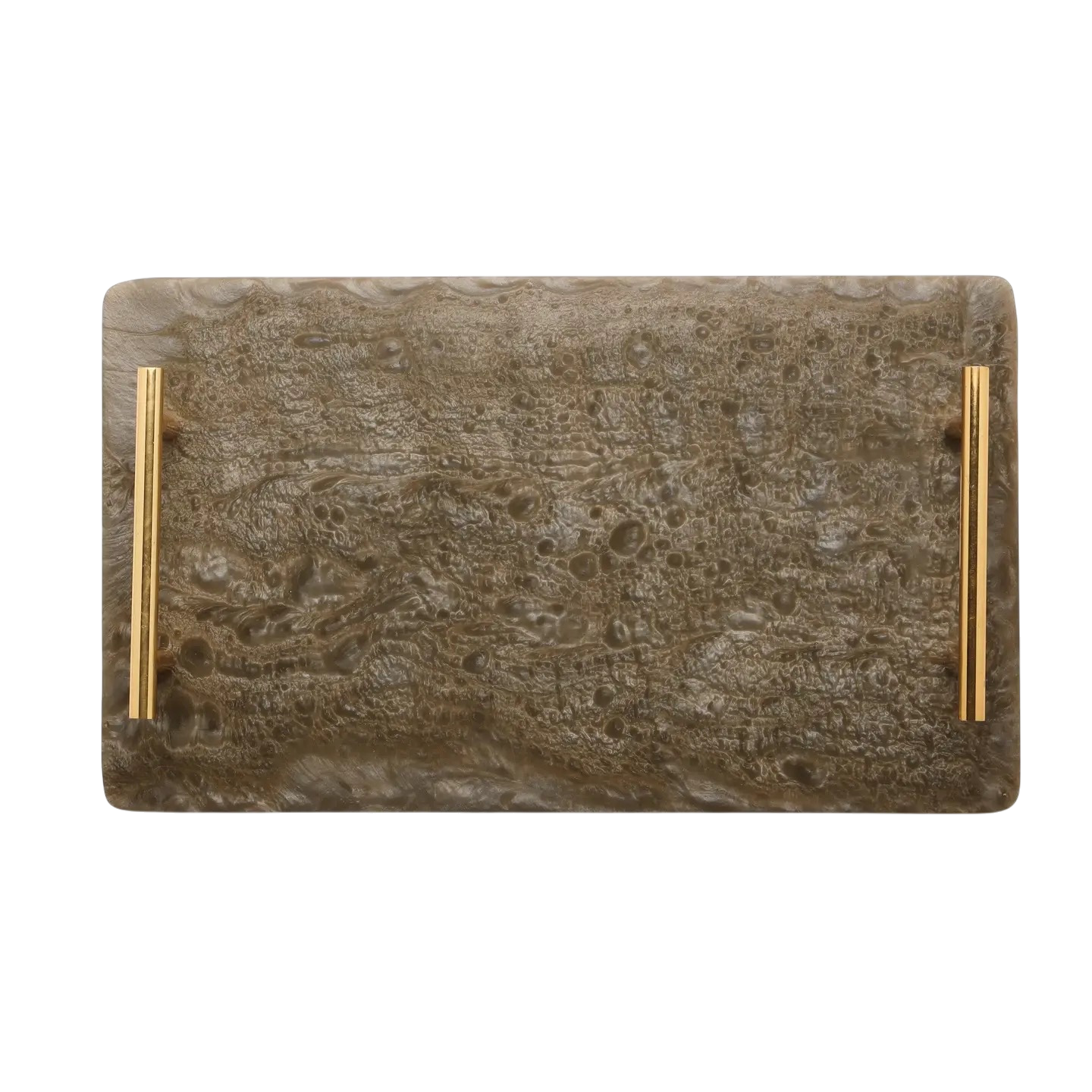 Tortoise Resin Serving Board with Handles