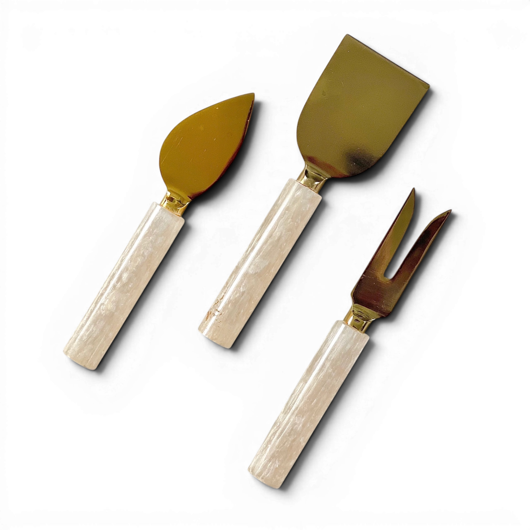 Ivory Resin & Steel Cheese Tools