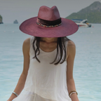 Crimson Bloom Straw Hat