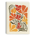 Flower Market Poppy Fabric Embroidered Journal