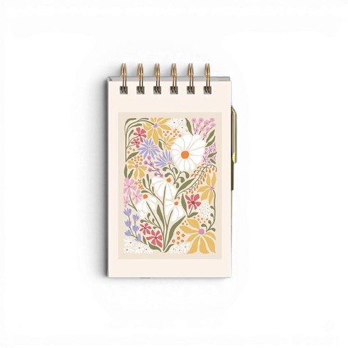 Flower Market Wildflowers Spiral Notepad w/ Pen
