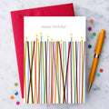 "Happy Birthday” Candles Greeting Card