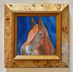 "Red and Blue" Framed Watercolor on Aquabord