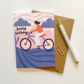 "Happy Birthday" Bike Ride Greeting Card