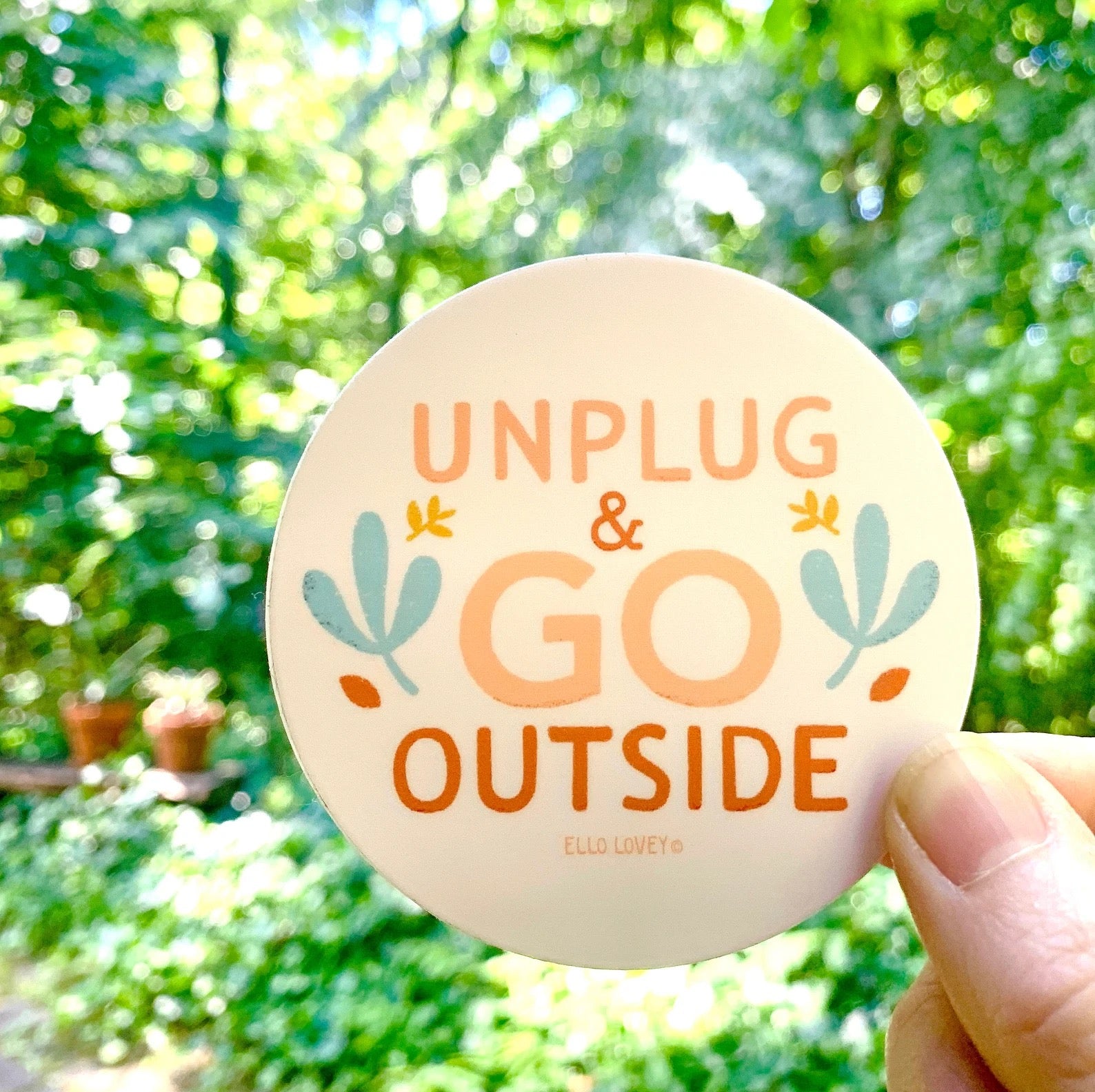"Unplug & Go Outside" Vinyl Sticker
