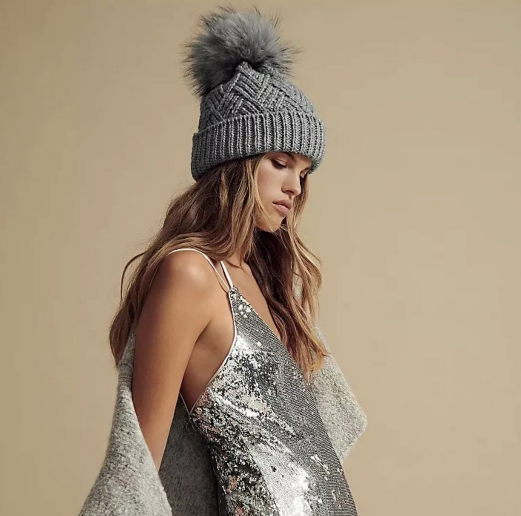 Freedom Faux Fur Beanie | Gray