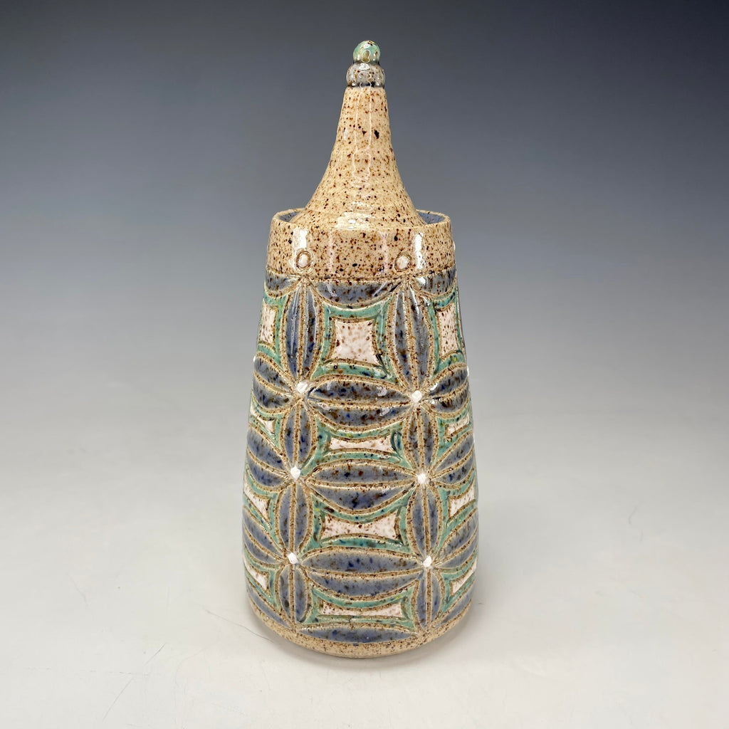 Stoneware Bud Vase/Lidded Vessel