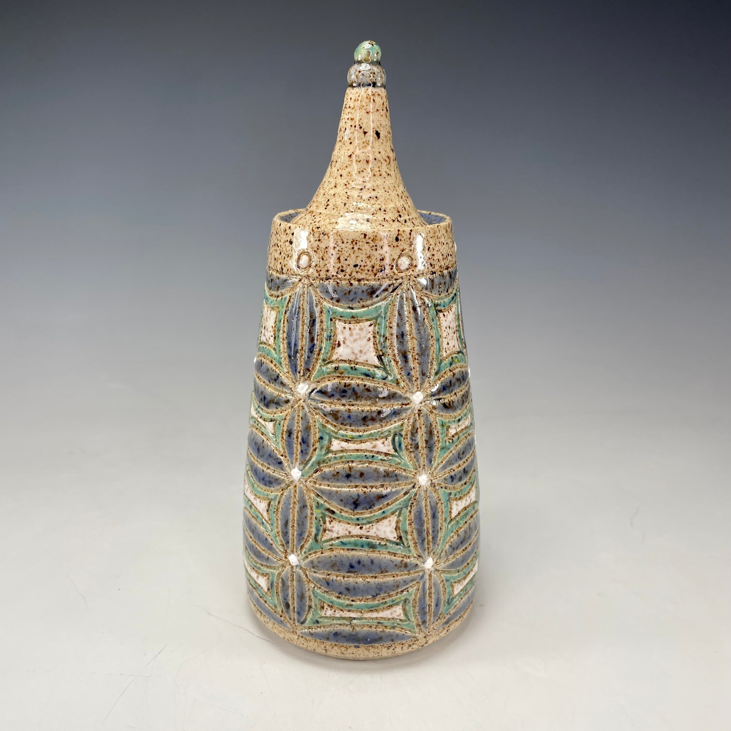 Stoneware Bud Vase/Lidded Vessel