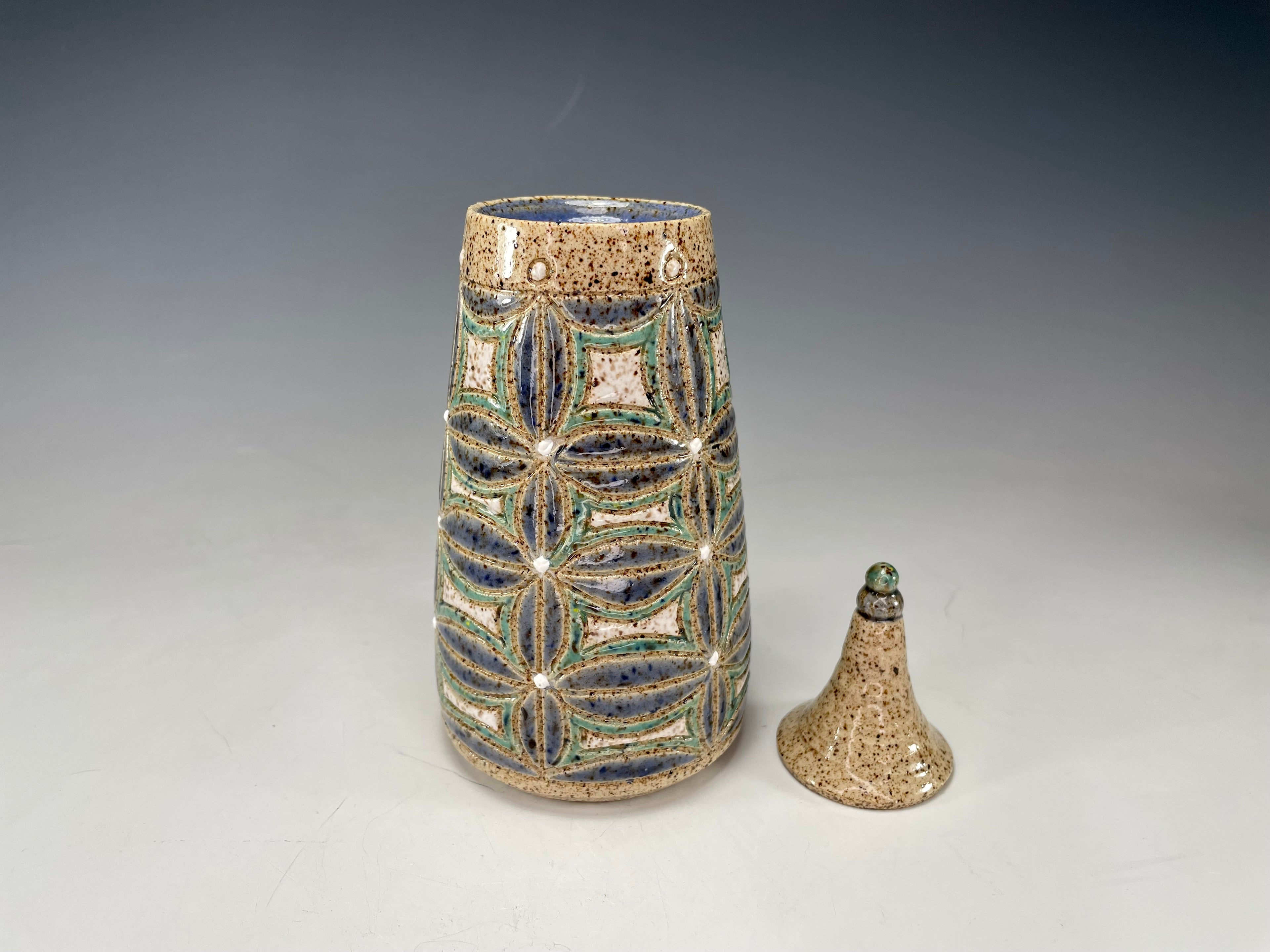Stoneware Bud Vase/Lidded Vessel