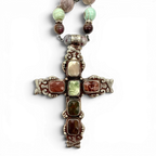 Jasper Reliquary Cross Necklace | Lannie Cunningham | 39"