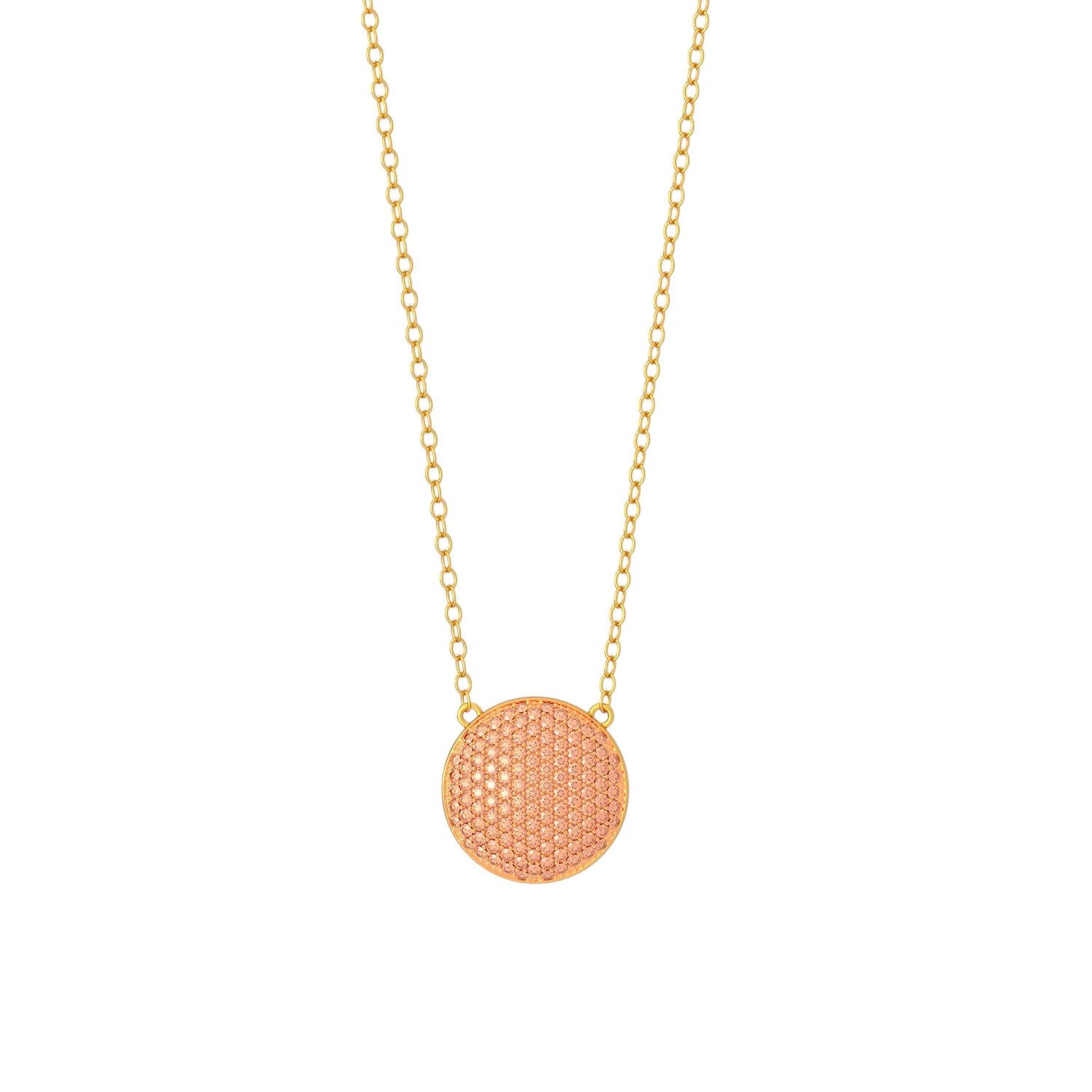 Medium Orange Sphere Pendant Necklace