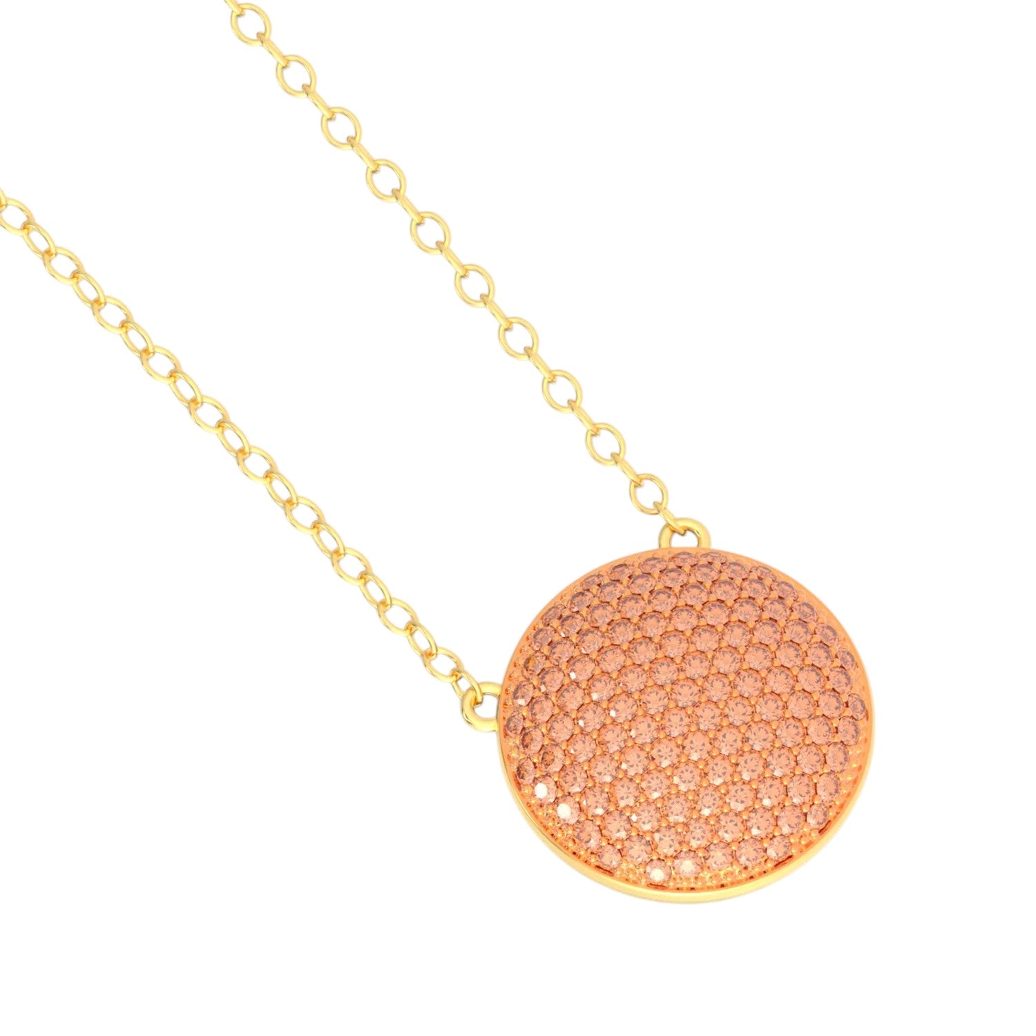 Medium Orange Sphere Pendant Necklace