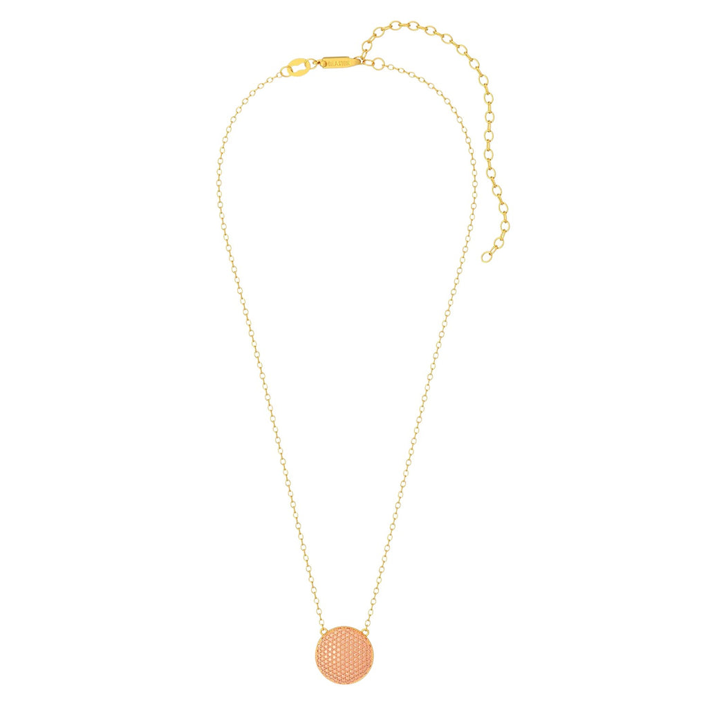 Medium Orange Sphere Pendant Necklace