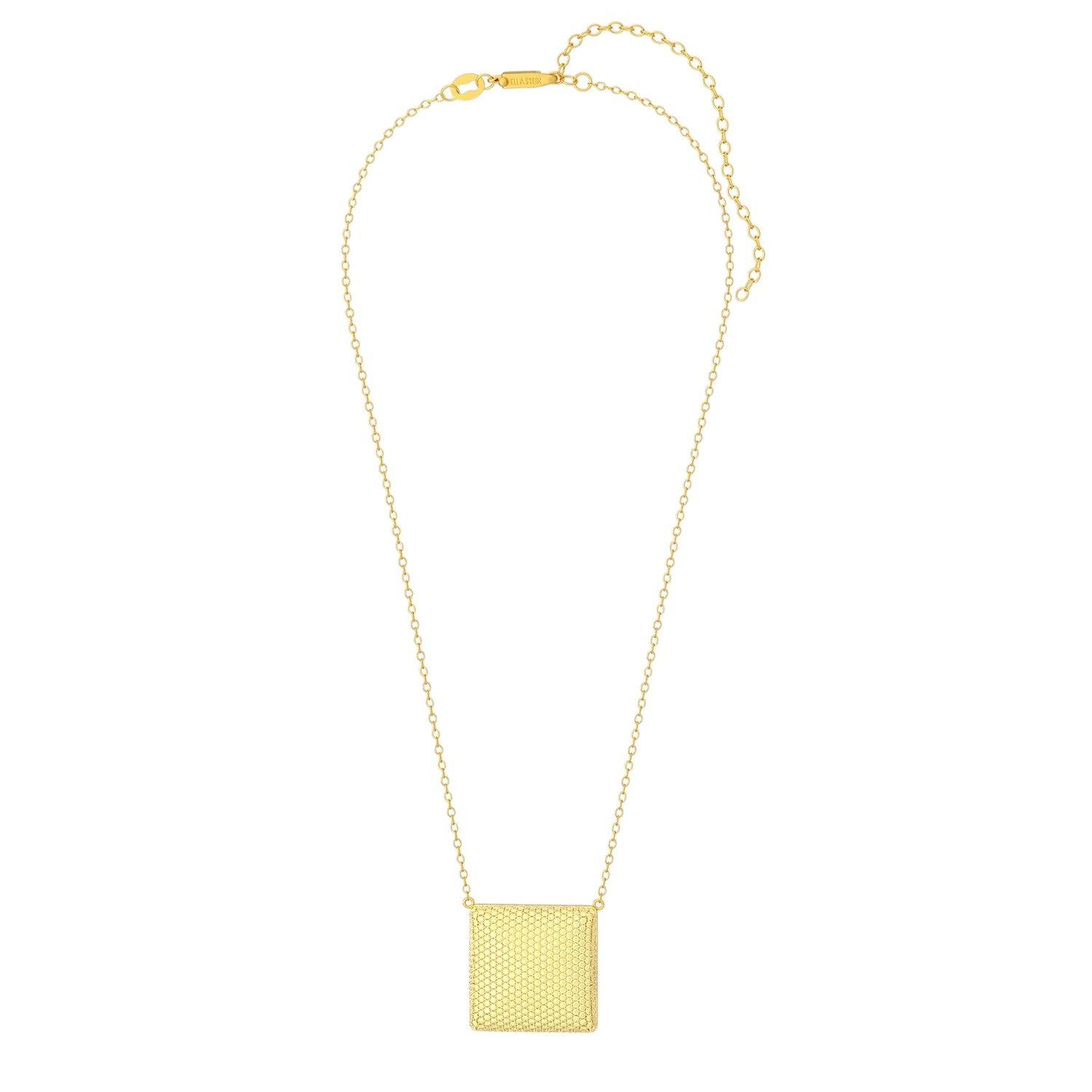 Extra Large Yellow Cube Pendant Necklace