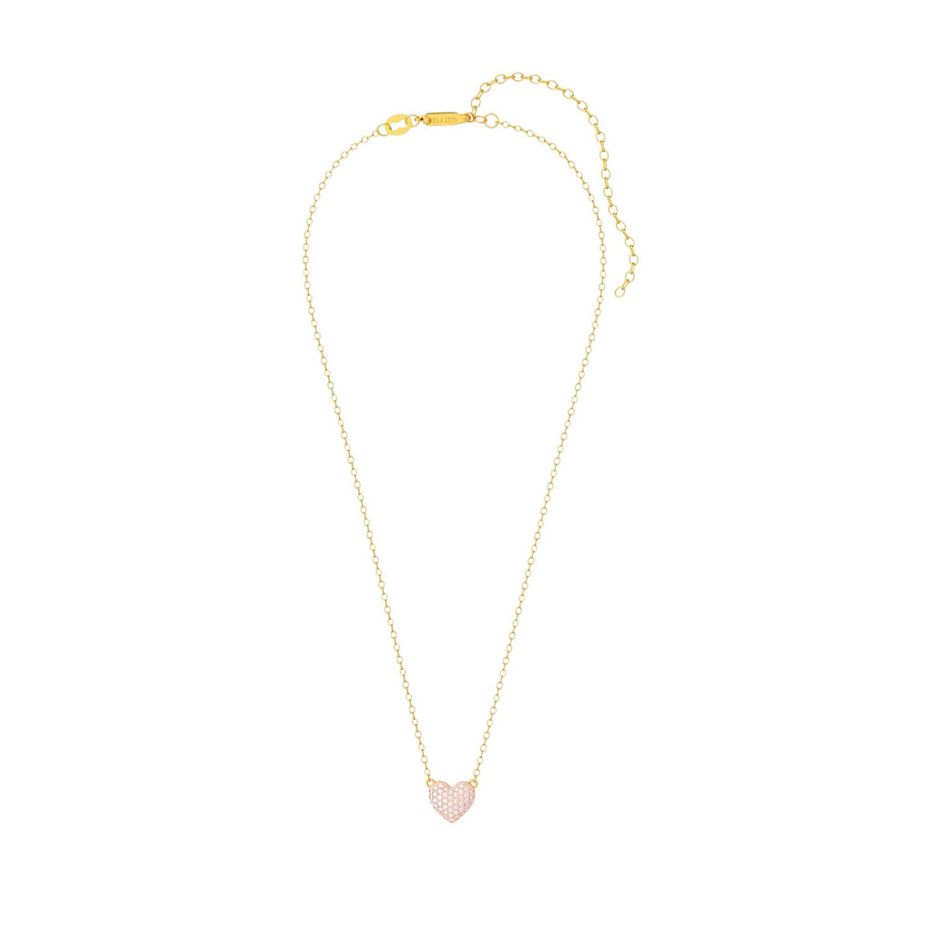 Mini Pink Heart Pendant Necklace