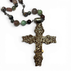 Jasper Reliquary Cross Necklace | Lannie Cunningham | 39"