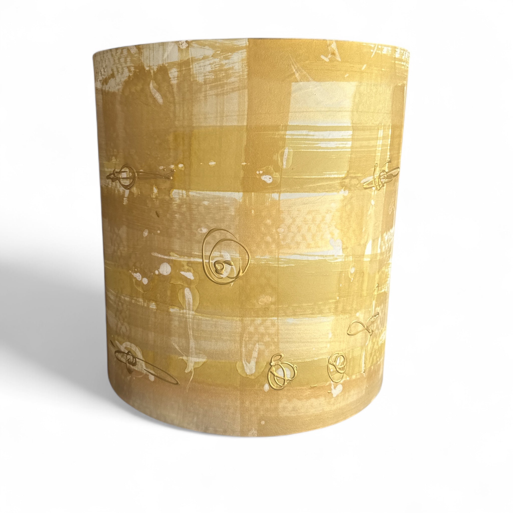 Yellow & Gold Lamp Shade 15"