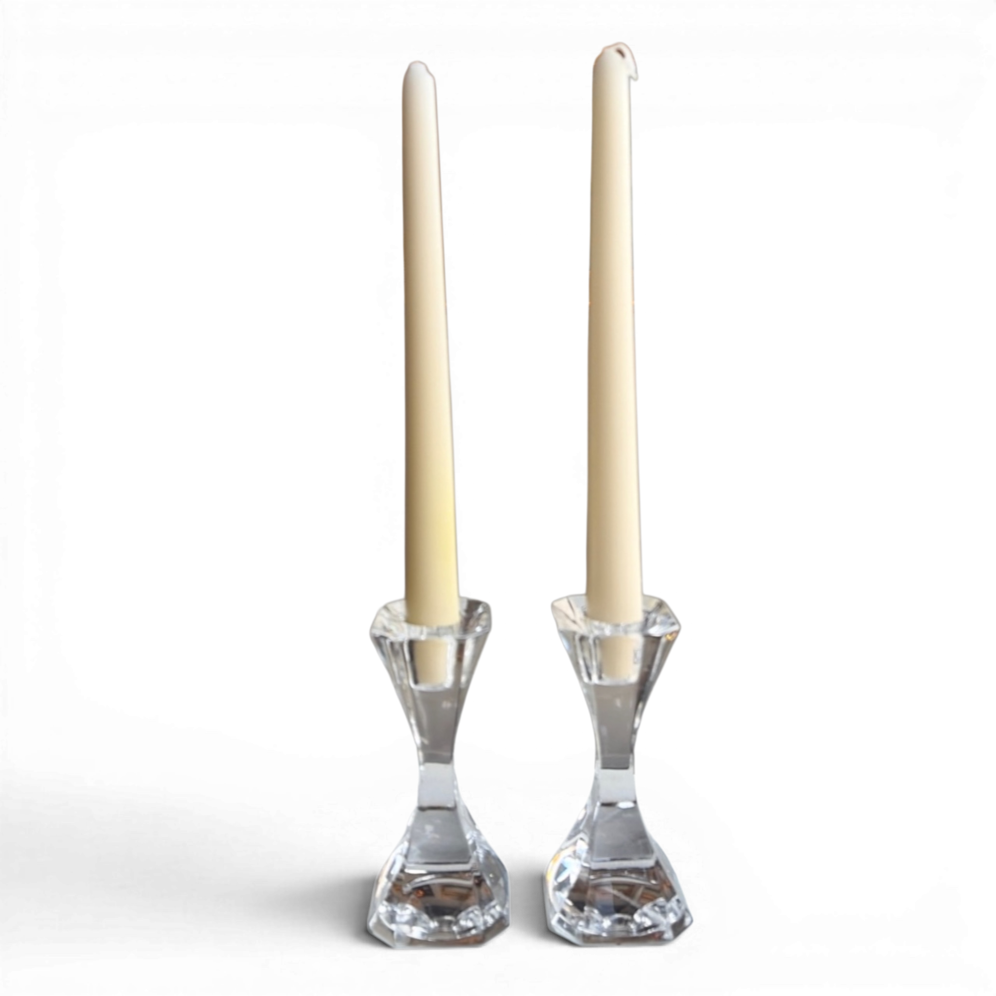 Vintage Crystal Candle Holders | Set of 2