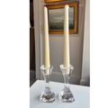 Vintage Crystal Candle Holders | Set of 2