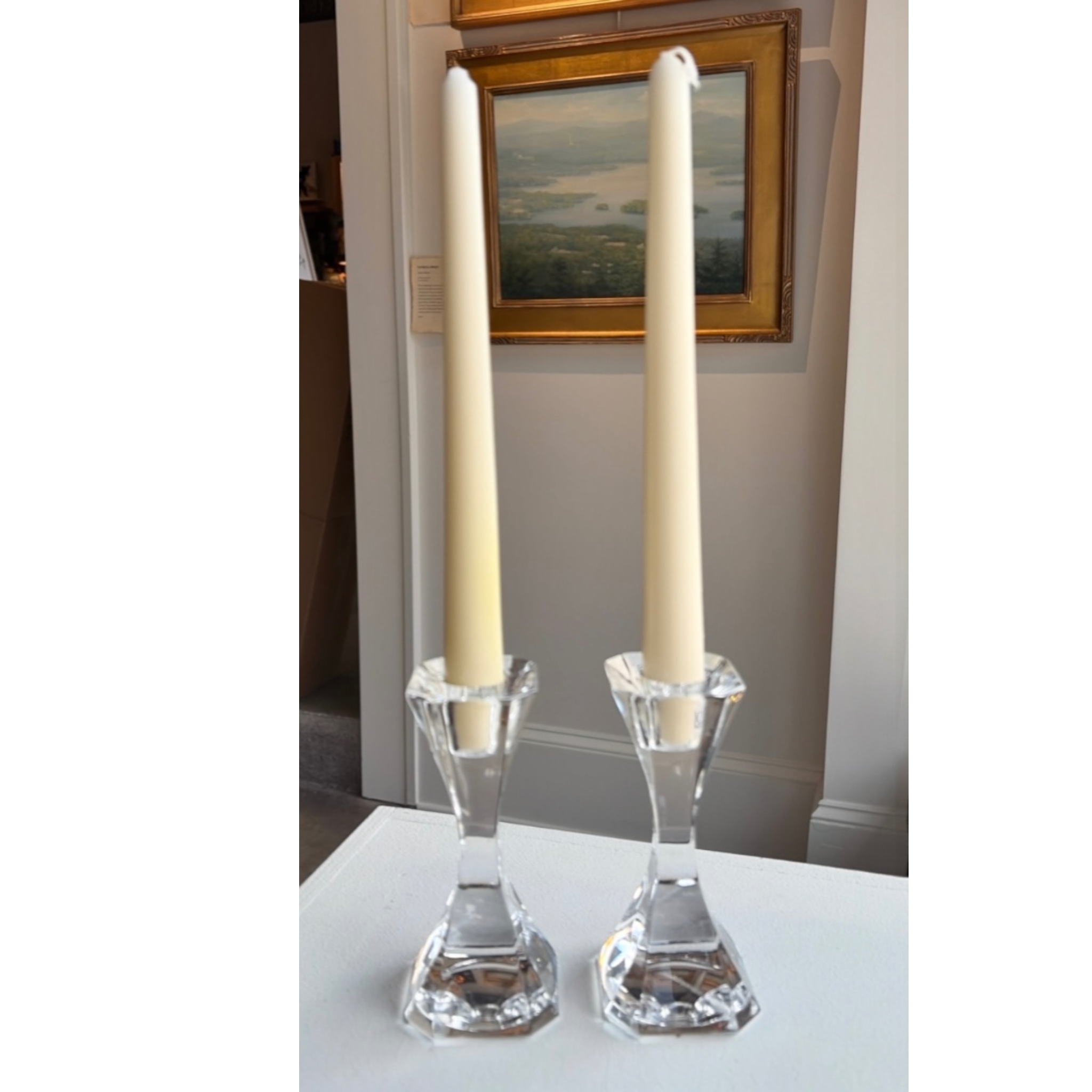 Vintage Crystal Candle Holders | Set of 2
