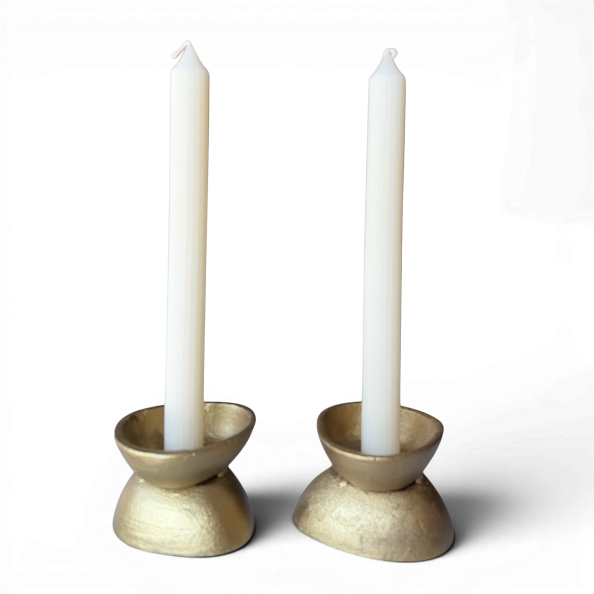 Brass-Plated Bowl Taper/Pillar Holder
